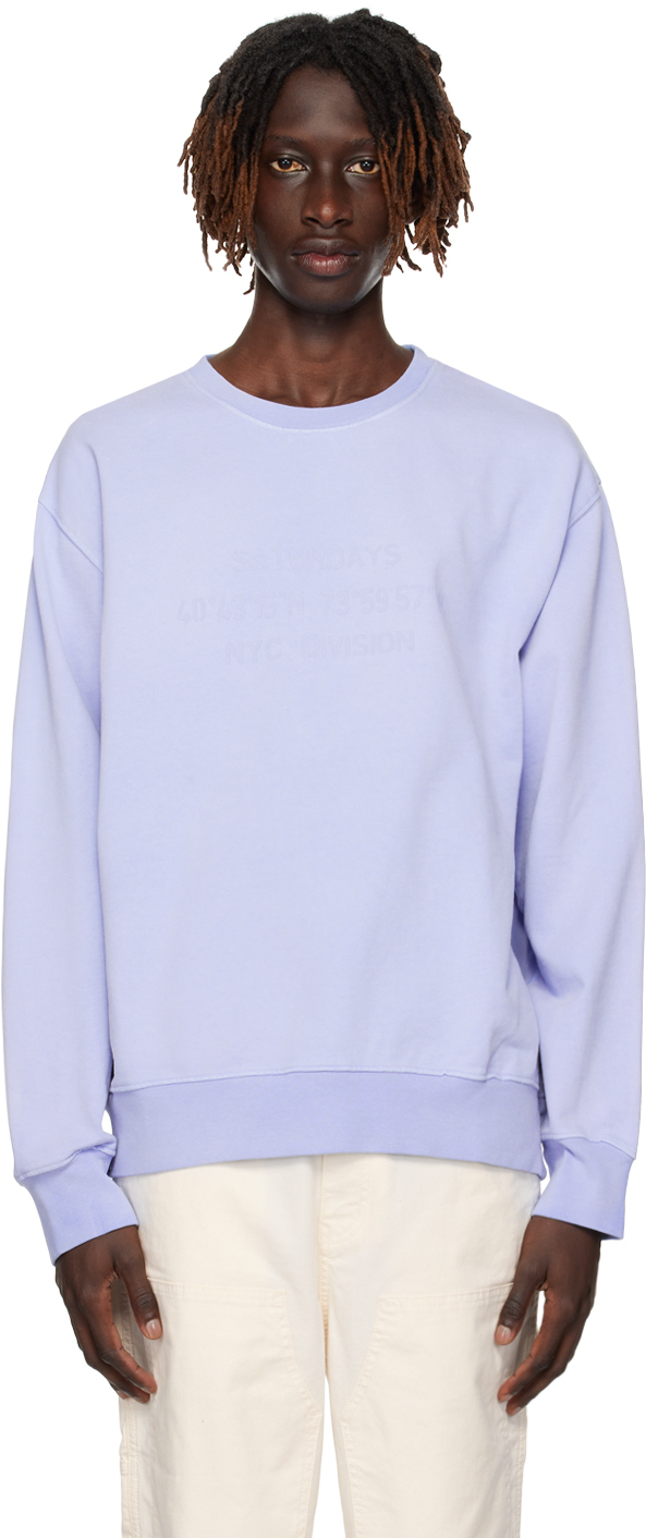 Saturdays Surf Nyc Blue Bowery Sweatshirt In Hydrangea
