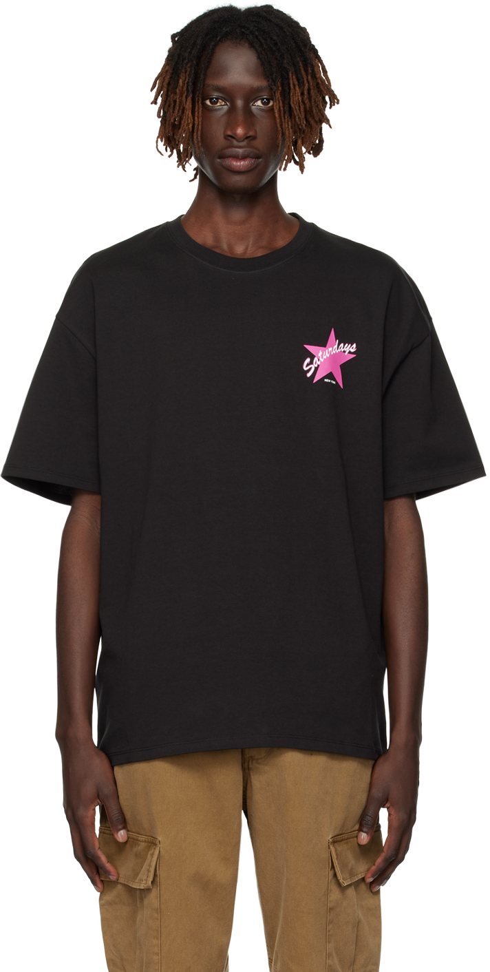 Saturdays Surf Nyc Star Logo-print Cotton-jersey T-shirt In Black