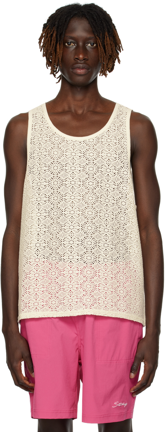 Shop Saturdays Surf Nyc Off-white Gabriel Tank Top In Ivory