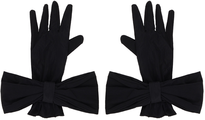 SSENSE Exclusive Black Bow Gloves