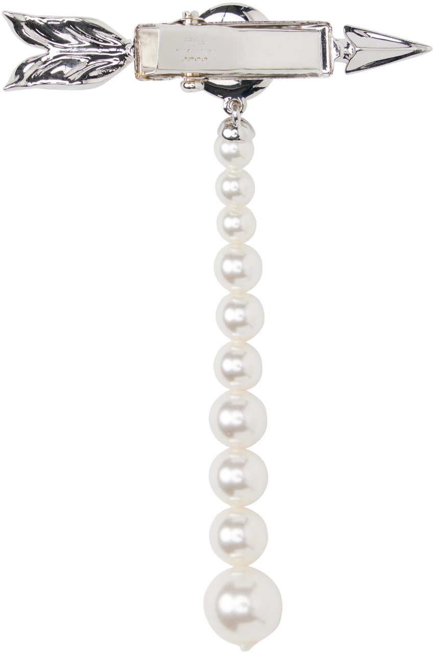 True Decadence pearl embellished hair pins in silver