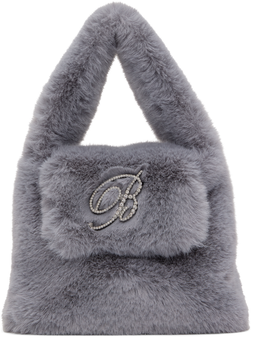 Blumarine Black Faux-Fur Bag
