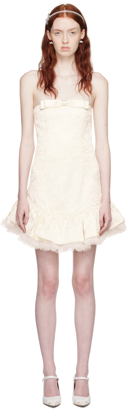 Off-White Strapless Minidress