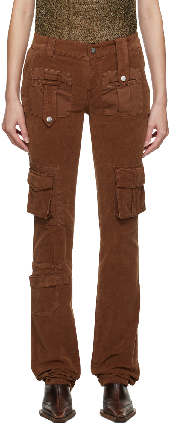 Brown Cargo Pocket Trousers