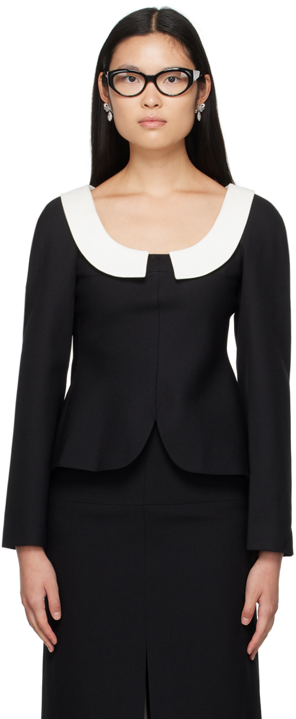 Shushu/Tong Black Sailor Collar Blouse