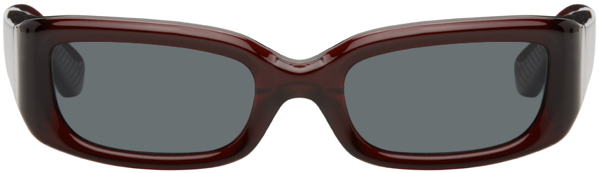 Second / Layer Burgundy 'the Rev' Sunglasses In Red