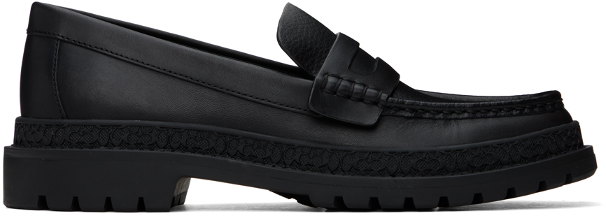 COACH BLACK COOPER LOAFERS
