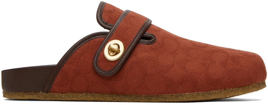 Coach Red Signature Loafers In Rust