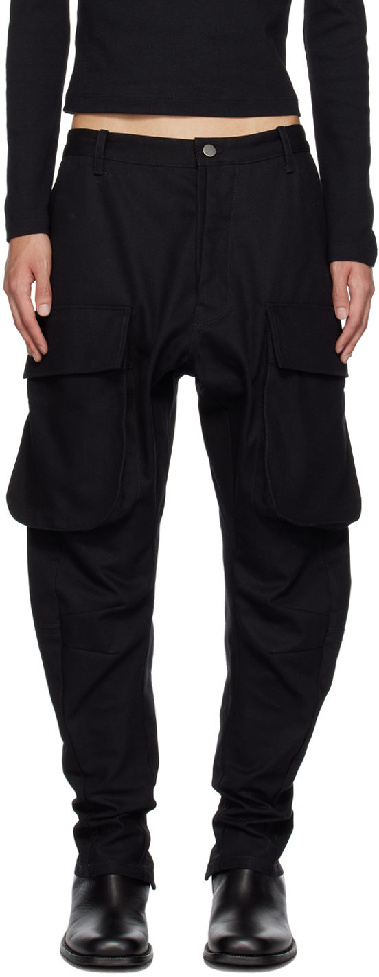 Black Trade Cargo Pants by K.NGSLEY on Sale