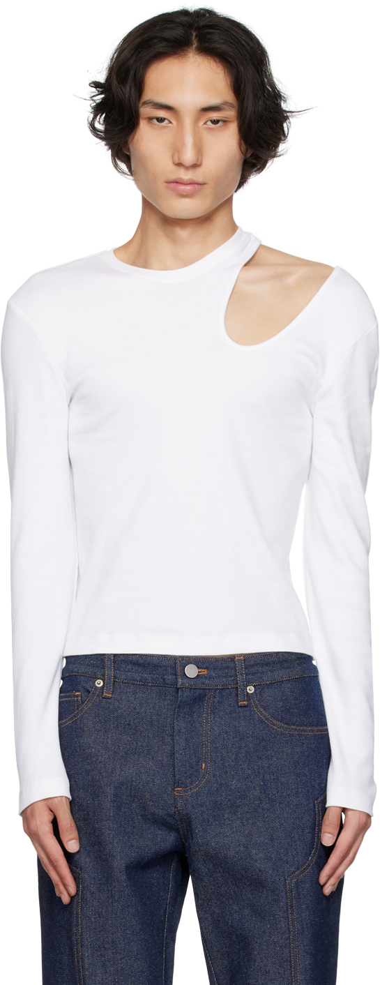 White Romain Long Sleeve T-Shirt
