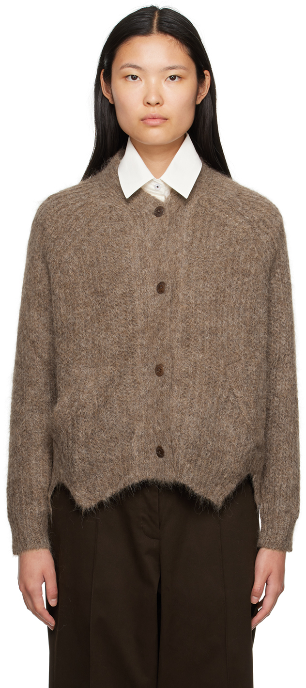 Taupe Buttoned Cardigan
