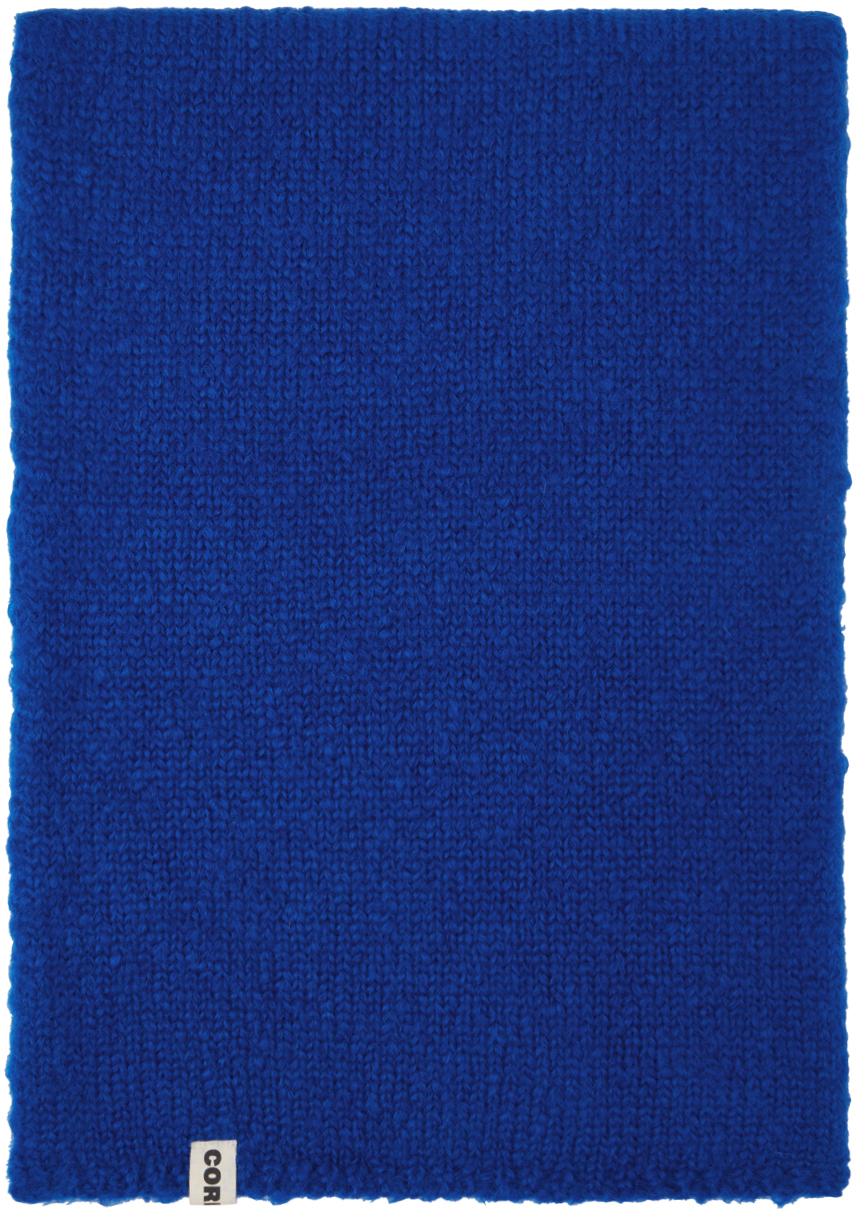 Cordera Blue Brushed Scarf In Majorelle