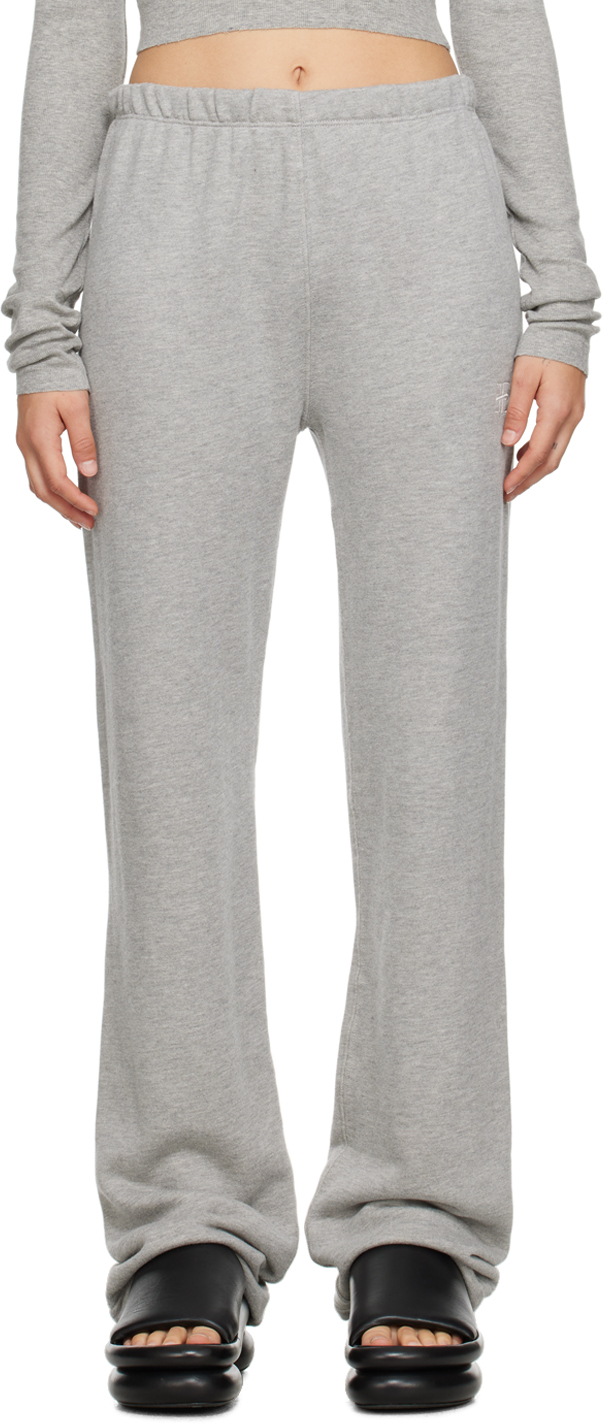 Grey Straight-Leg Lounge Pants