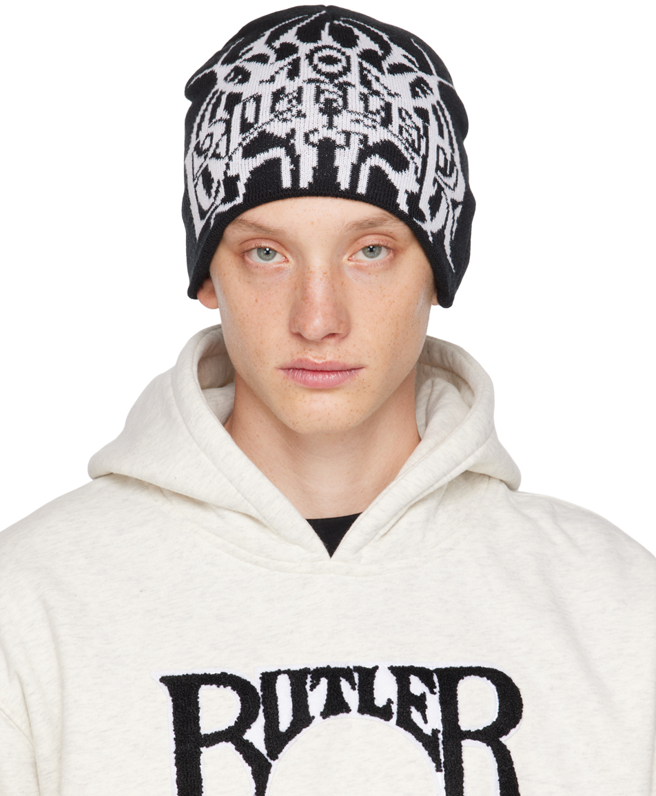 BUTLER SVC SSENSE Exclusive Black & White Beanie SSENSE
