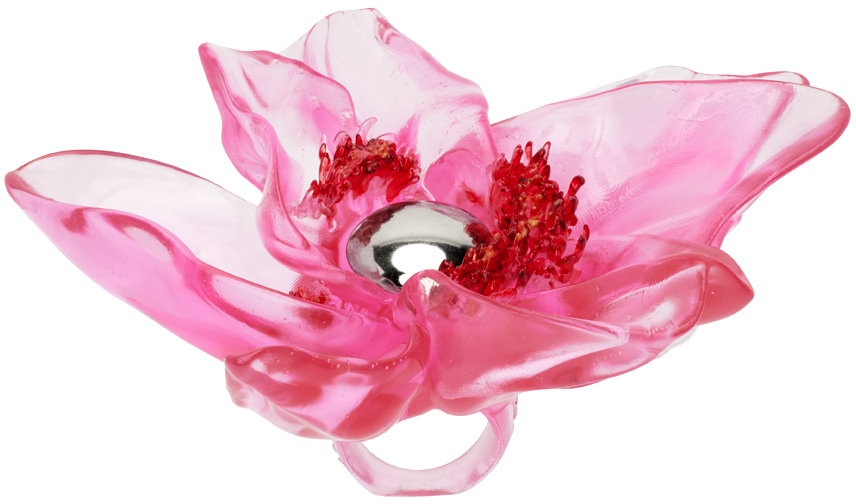 La Manso Pink & Silver Tetier Bijoux Edition Tempus Rosita Ring