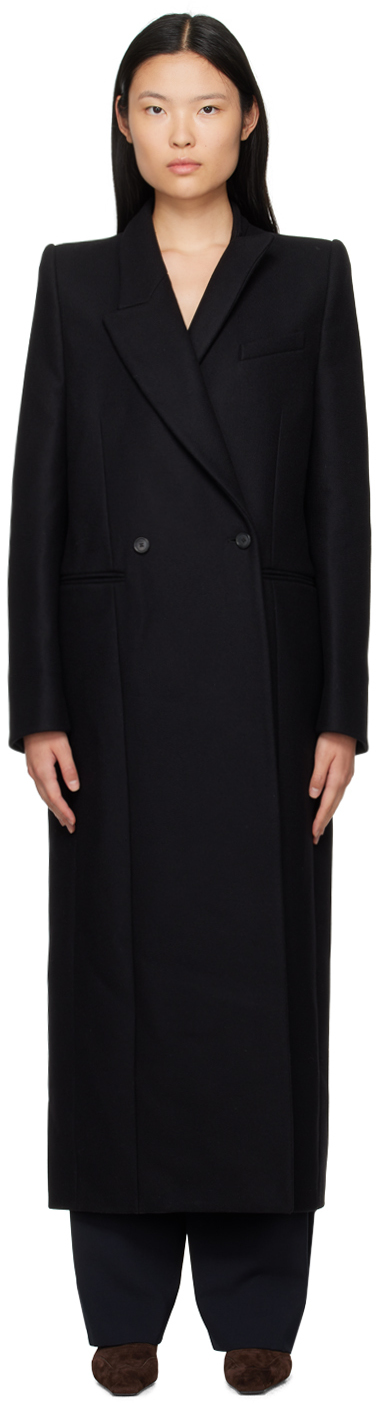 KHAITE: Black 'The Caleb' Coat | SSENSE