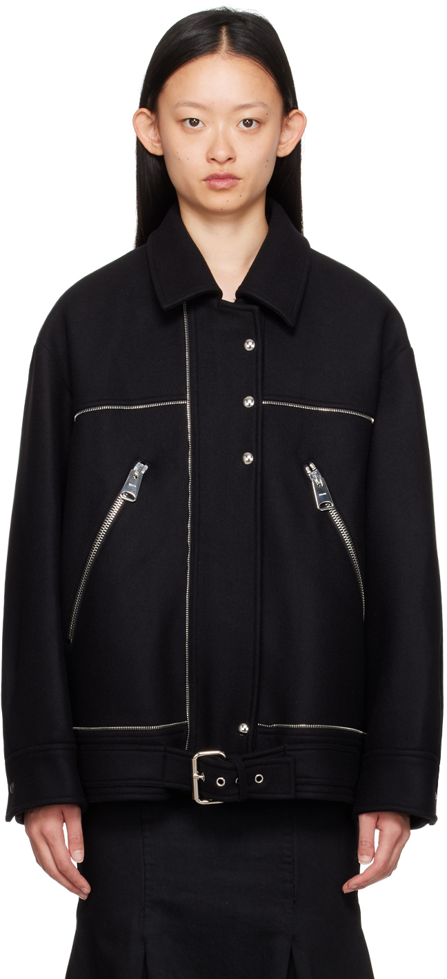Shop Khaite Black 'the Herman' Jacket In 200 Black