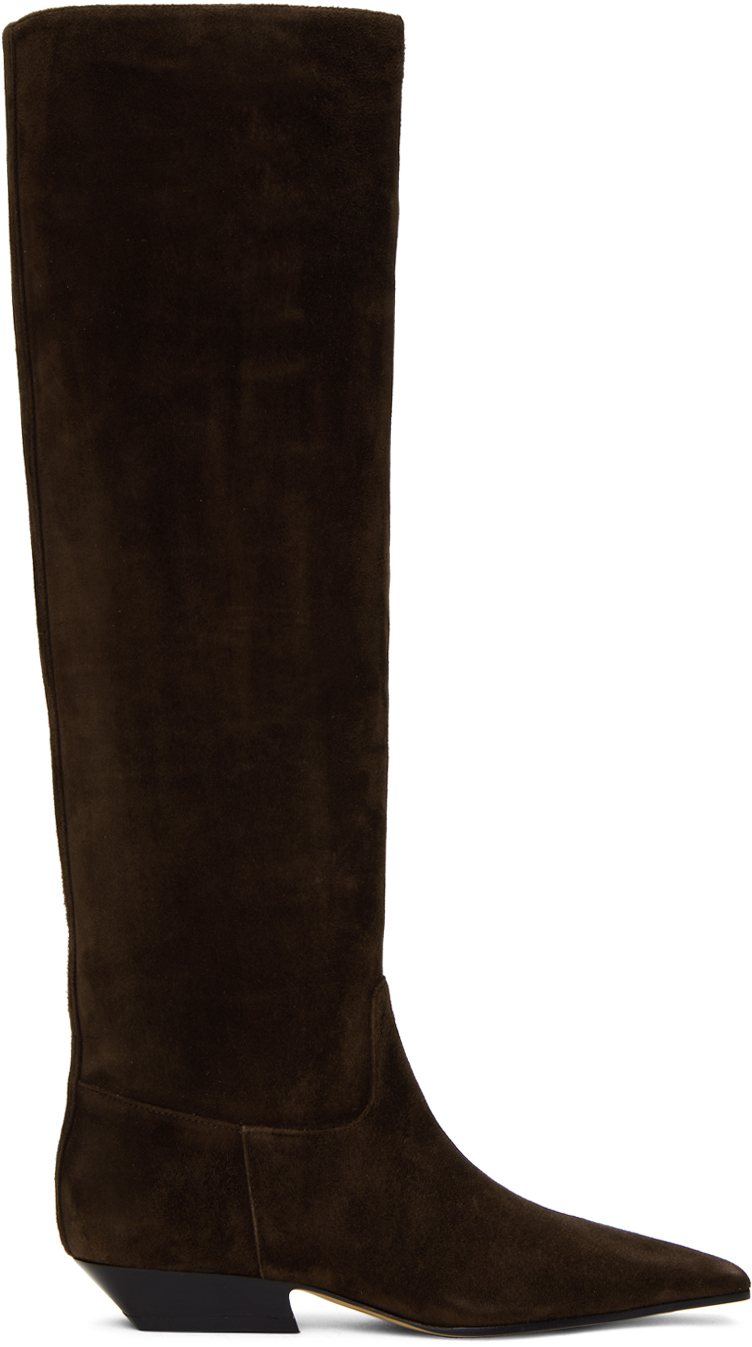 ブーツその他 Khaite Boots Brown KHAITE: Brown 'The Marfa' Boots | SSENSE Canada