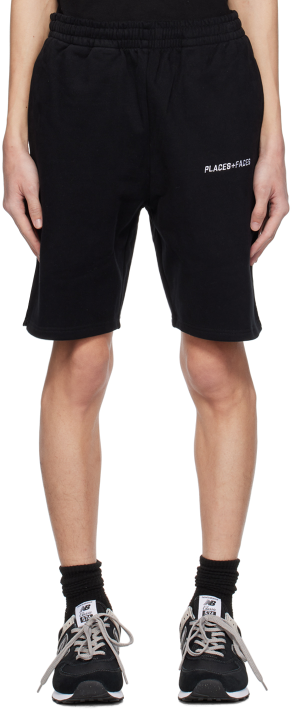 Black Embroidered Shorts