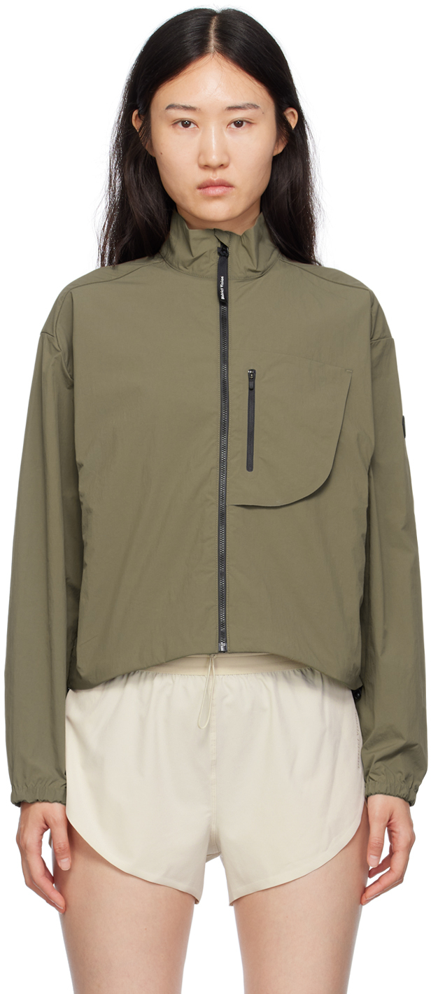 Khaki Cropped Jacket by District Vision on Sale