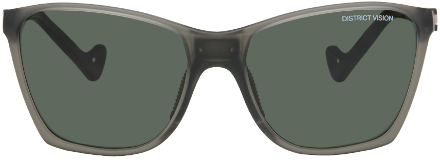 District Vision Keiichi Transparent Sunglasses In Grey