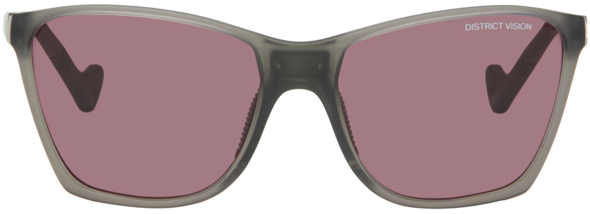 District Vision Gray Keiichi Standard Sunglasses In Gray, D+ Black Rose