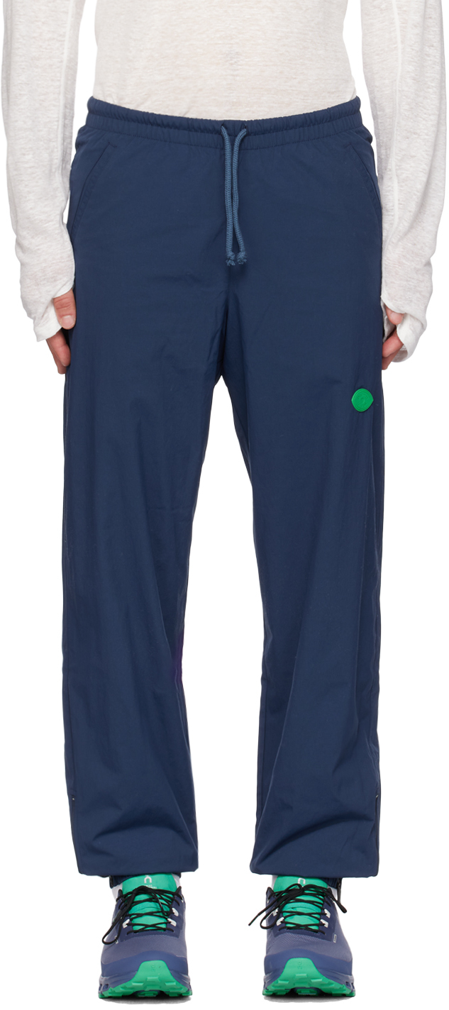 District Vision Blue Outdoor Track Pants In Dusk