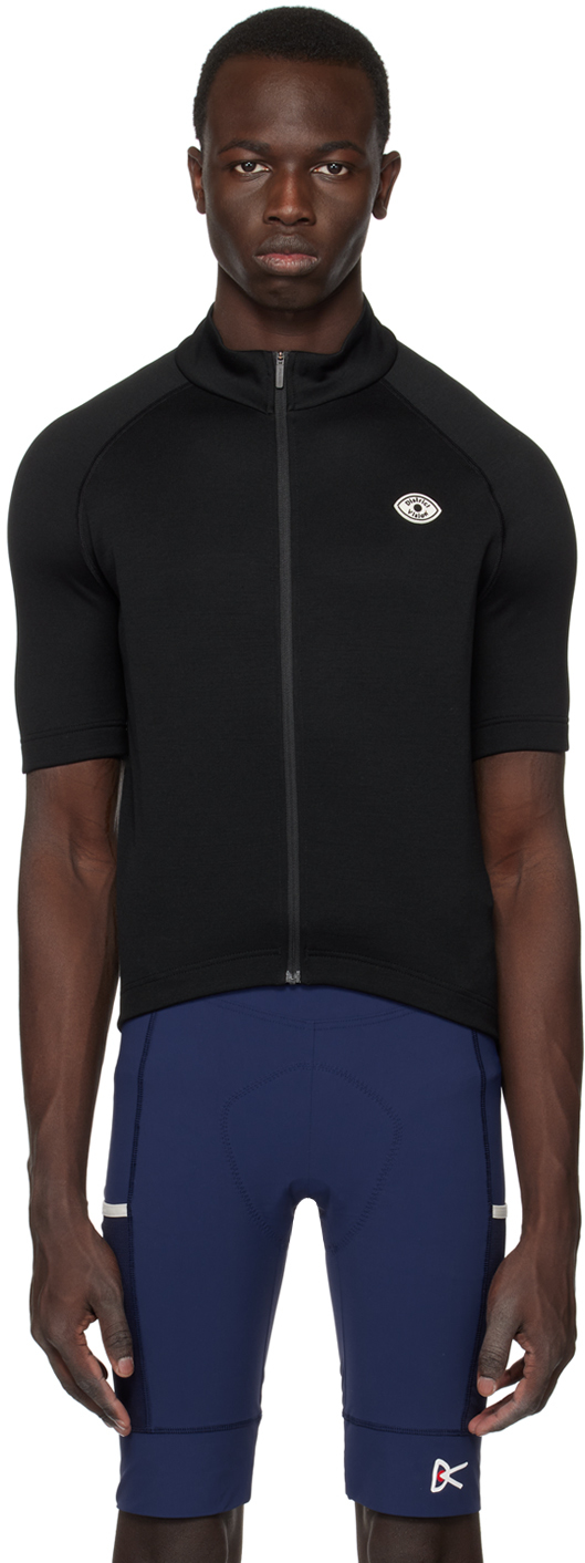 District Vision Logo-appliquéd Sportwool Cycling Jersey In Black