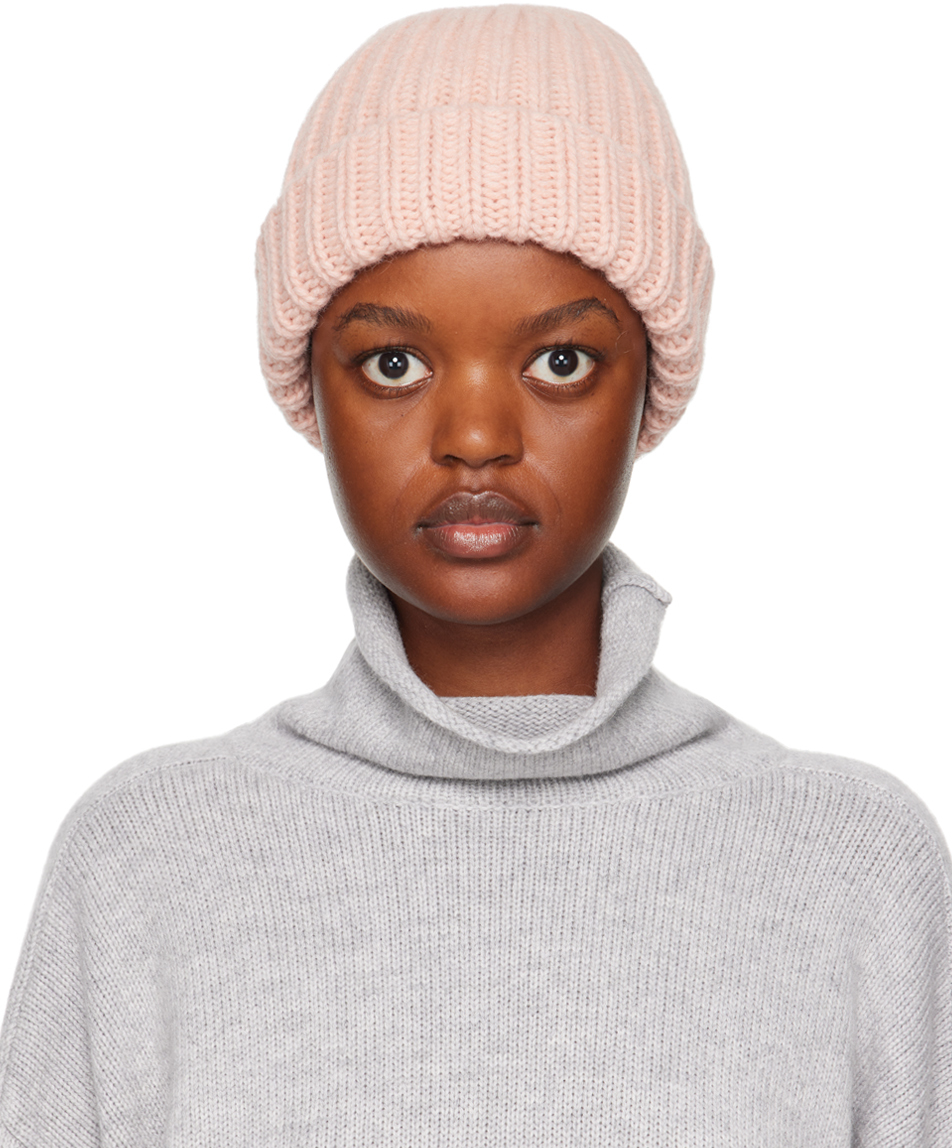 Pink Ribbed Beanie