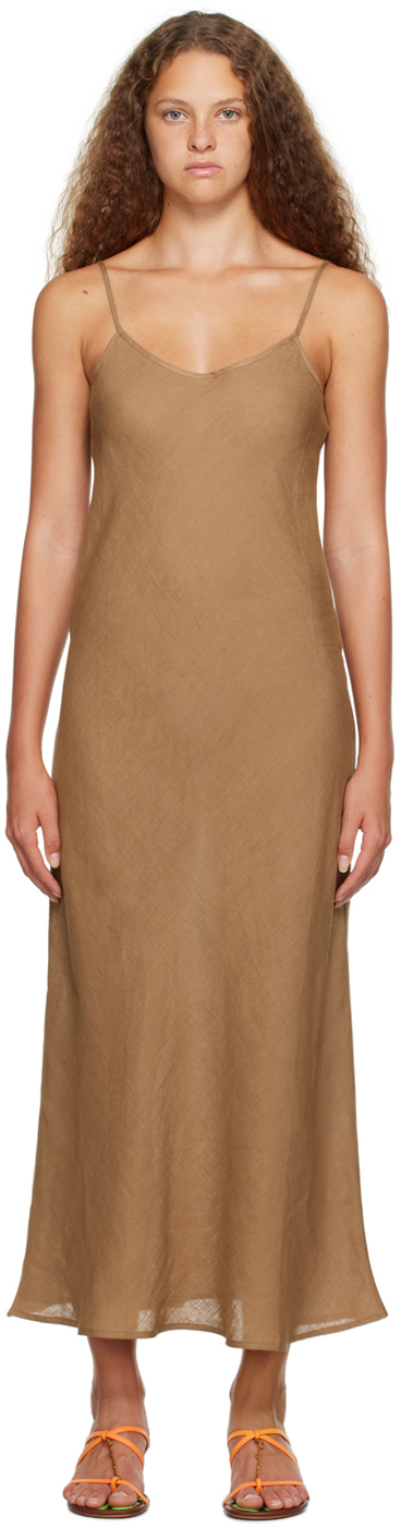 Baserange: Brown Dydine Maxi Dress | SSENSE