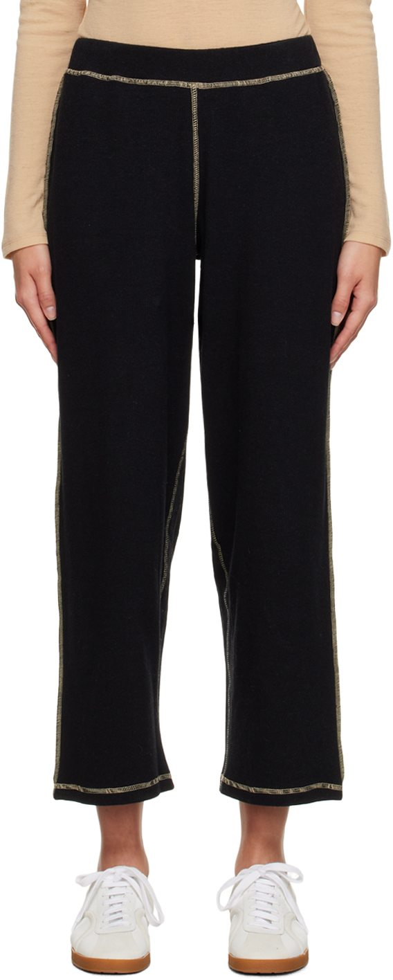 Black Camer Lounge Pants by Baserange on Sale