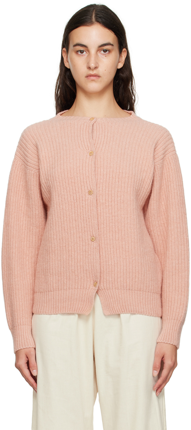 Baserange: Pink Mea Cardigan | SSENSE Canada