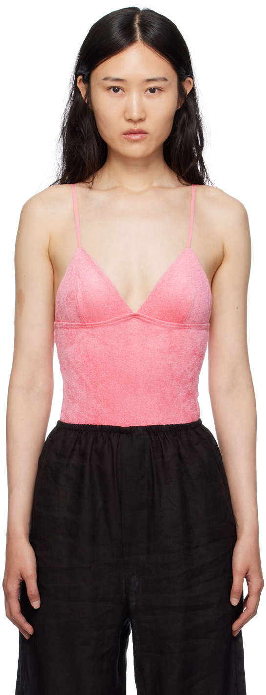 ZARA Pink Lace Bodysuit - Small