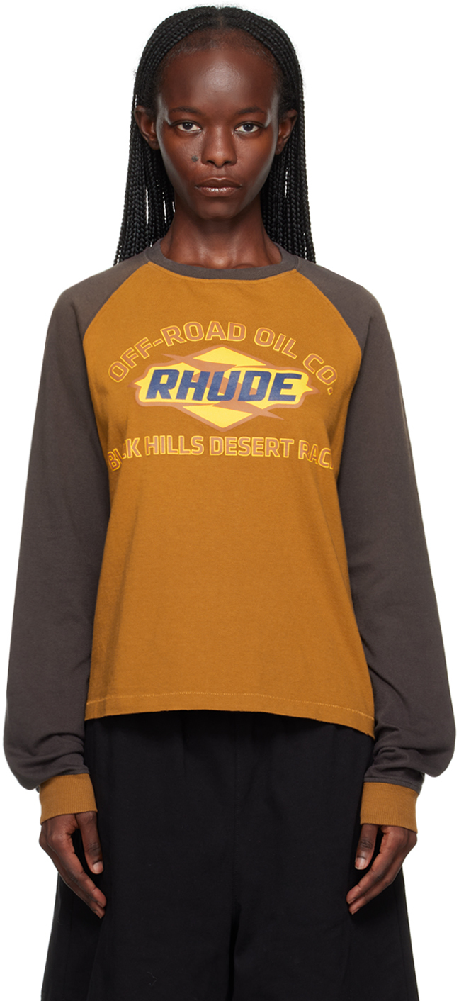 Rhude Brown 'Black Hills' Long Sleeve T-Shirt