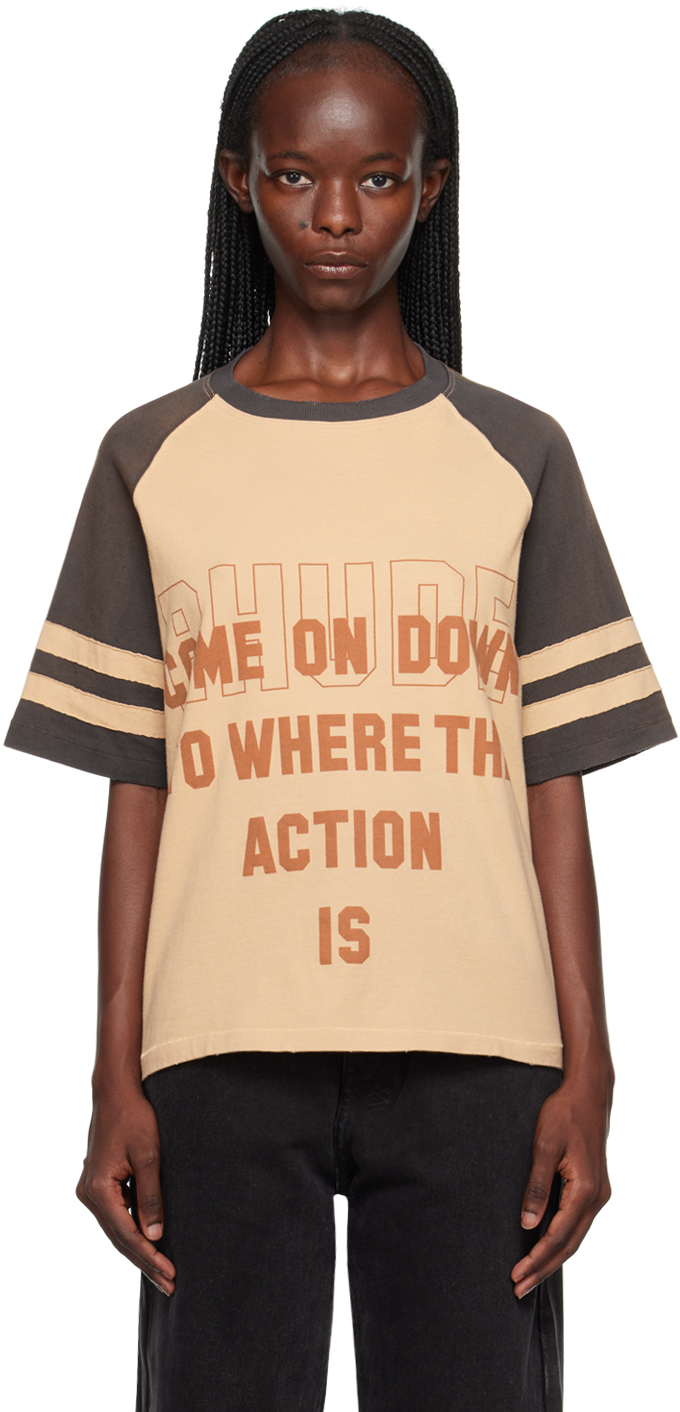 ベージュ Action Tシャツ