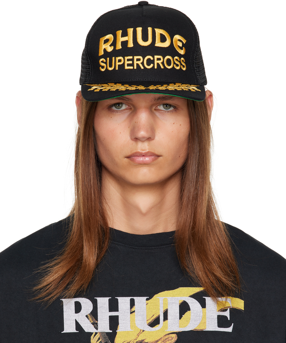 Rhude Black 'supercross' Cap