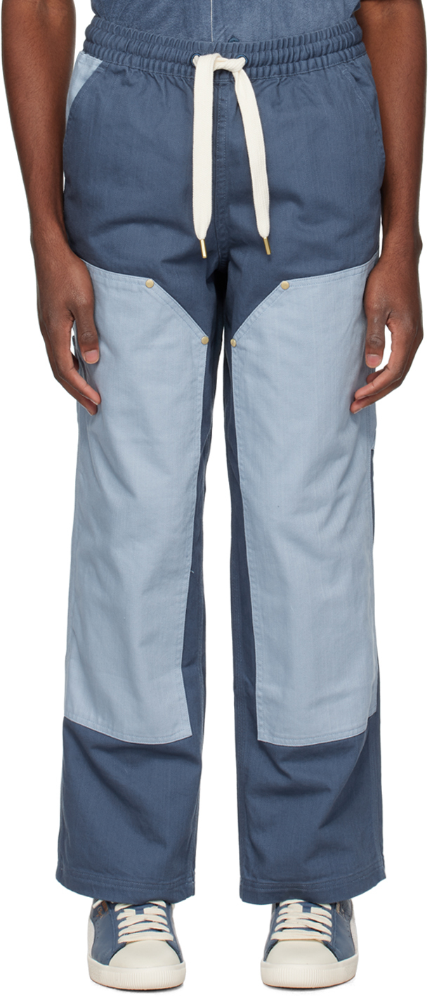 Blue stretch cotton cargo - Made in Italy