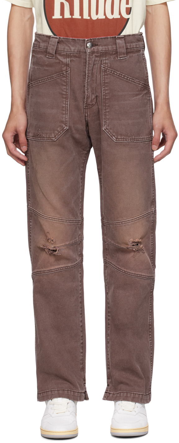 RHUDE BROWN COLTELLO TROUSERS