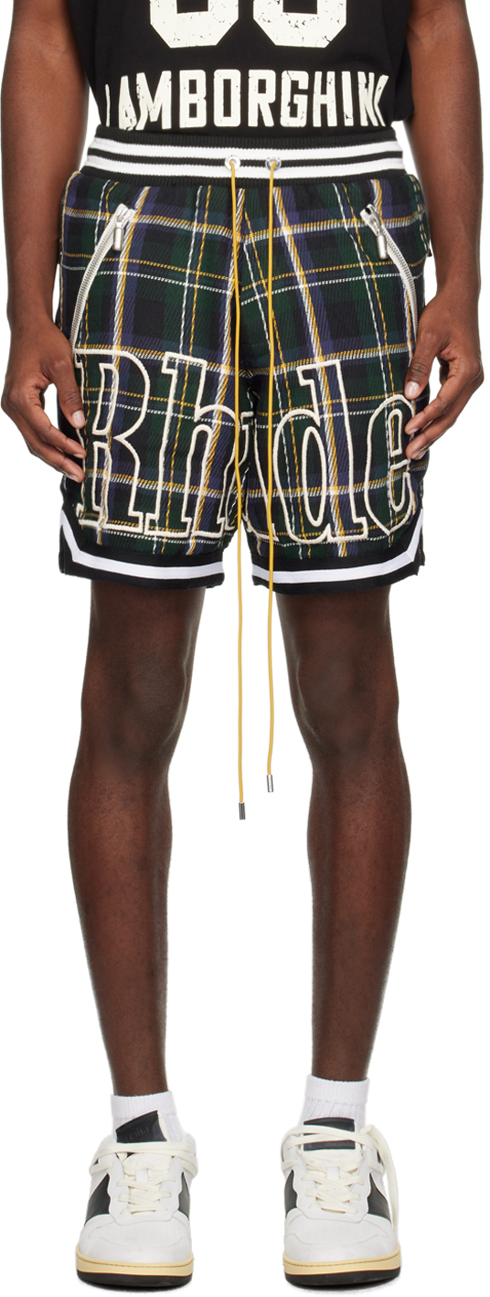 Rhude Multicolor Check Shorts