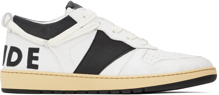 White & Black Rhecess Low Sneakers by Rhude on Sale