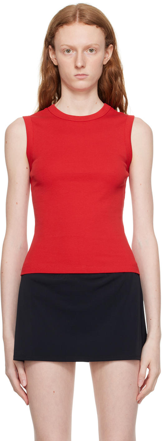 FLORE FLORE: Red Esmé Tank Top | SSENSE Canada