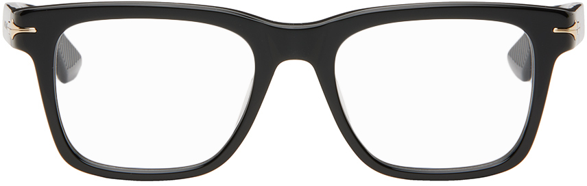 Montblanc Logo-detail Square-frame Glasses In Black