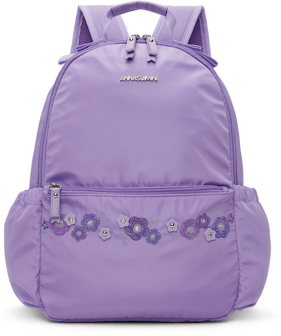 Anna Sui Mini Ssense Exclusive Kids Purple Backpack In Brown