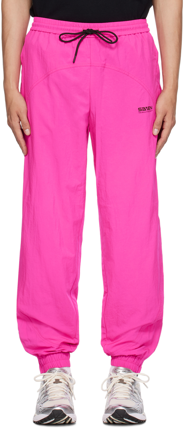 7 DAYS Active: Pink Paneled Track Pants | SSENSE Canada