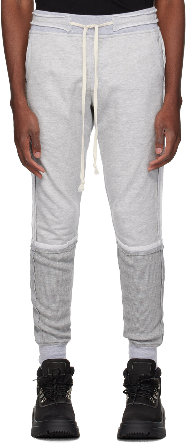 Gray Paneled Sweatpants