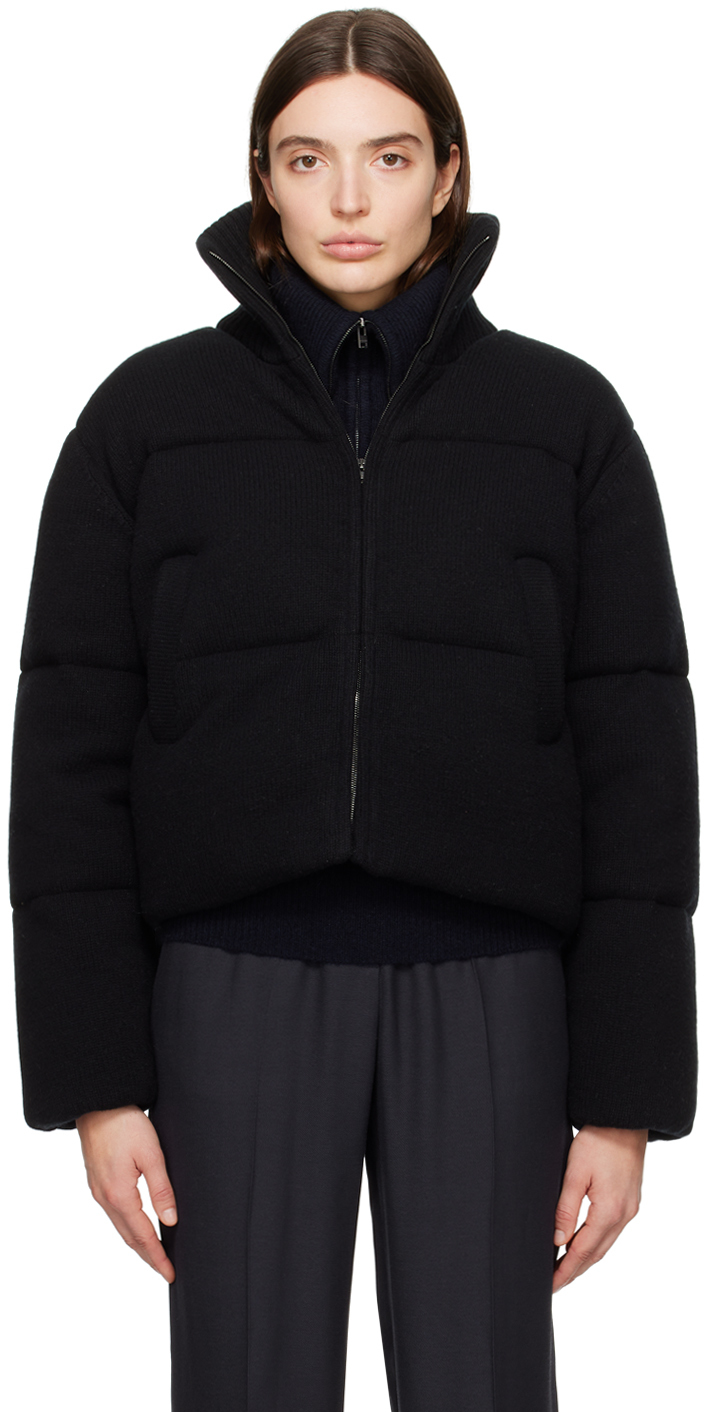 Shop Joseph Black Quilted Down Jacket In 0010 Black