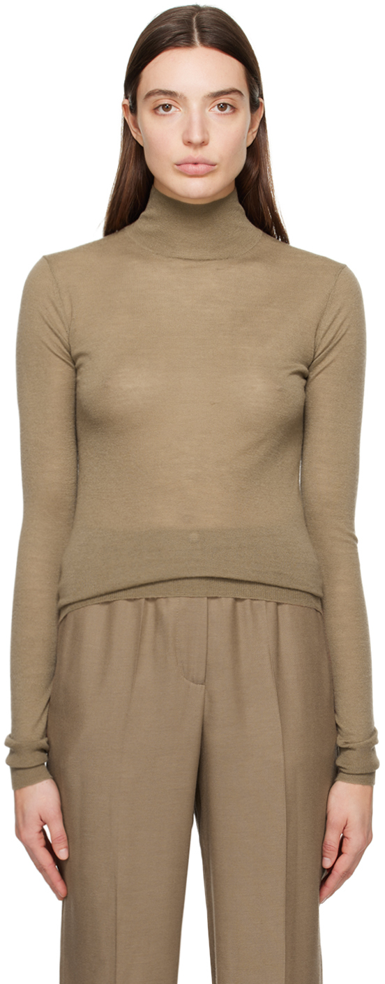 JOSEPH BEIGE CASHAIR TURTLENECK 