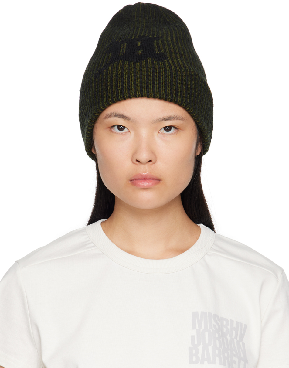 MISBHV: Black & Khaki Pleated Beanie | SSENSE