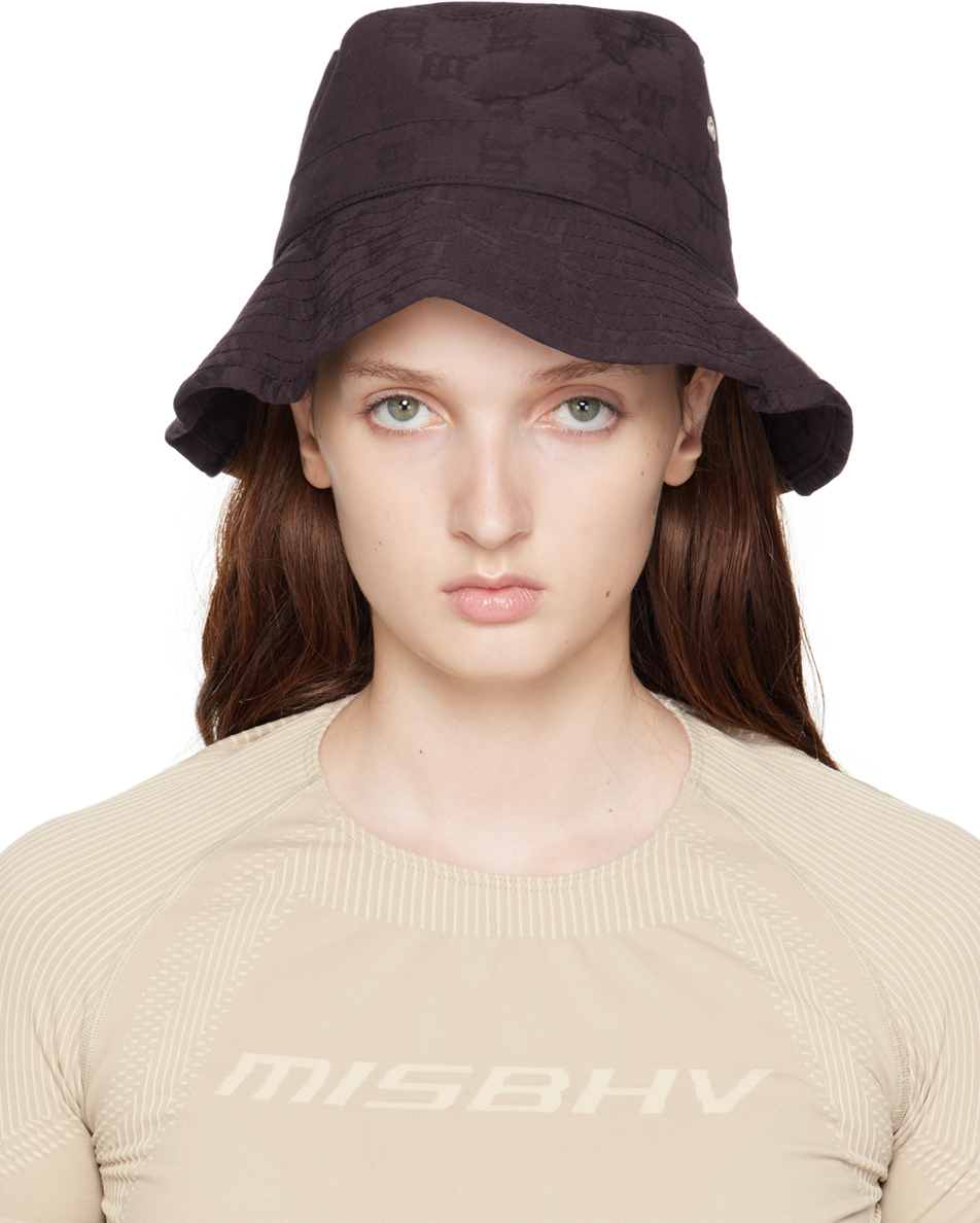 Misbhv Monogram Bucket Hat In Brown