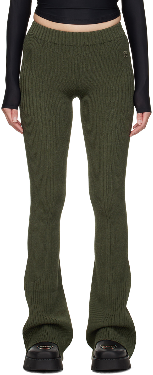 Womens Pants  MISBHV Nylon Monogram Track Trousers Olive Green - Minimakz